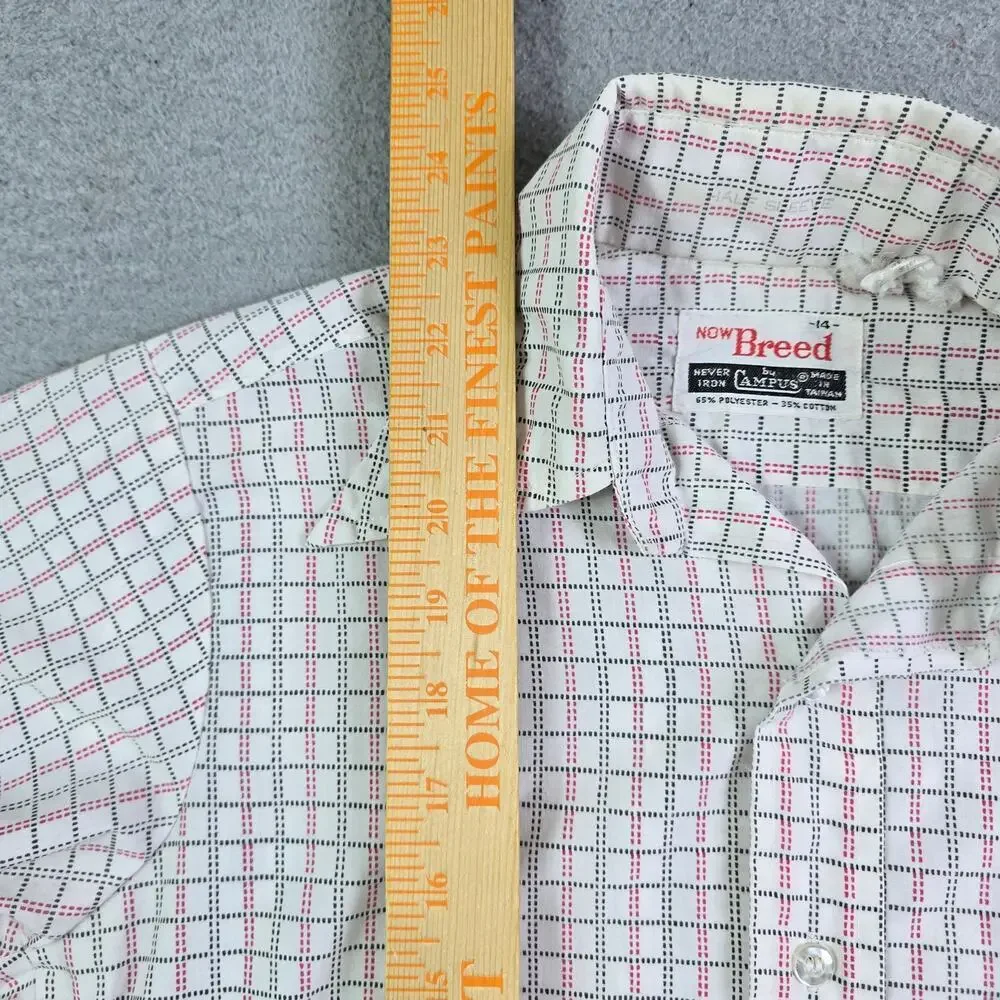 Vintage‎ 70's Button Front Shirt Lot of 2 Boys Size 14 Retro Movie TV Props